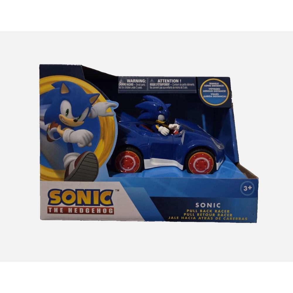 Sonic The Hedgehog Blue All Stars Racing Transformed Pull Back Racer NKOK - New